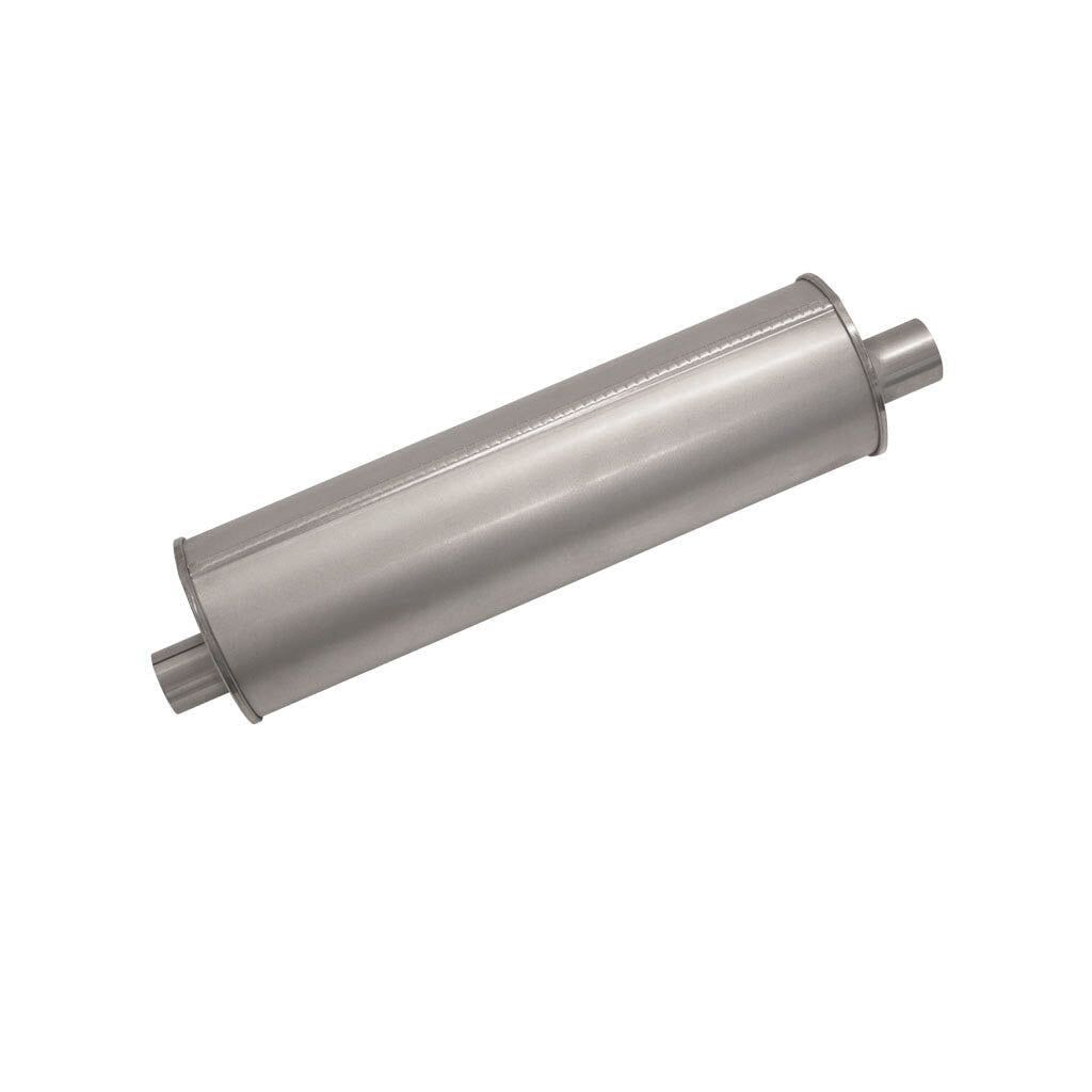 MSA Universal Muffler - 2" Inch 6" Round X MSA Universal Muffler - 22" Long TripleFlow LH Offset/Offset