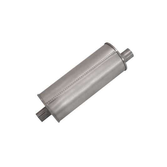 MSA Universal Muffler - 1.75" Inch 6" Round X 16" Long Triple Flow LH Offset/Offset