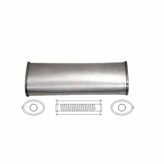 MSA Universal Muffler - 2.25" Inch 5"x MSA Universal Muffler - 3" Oval 16" Long Glass