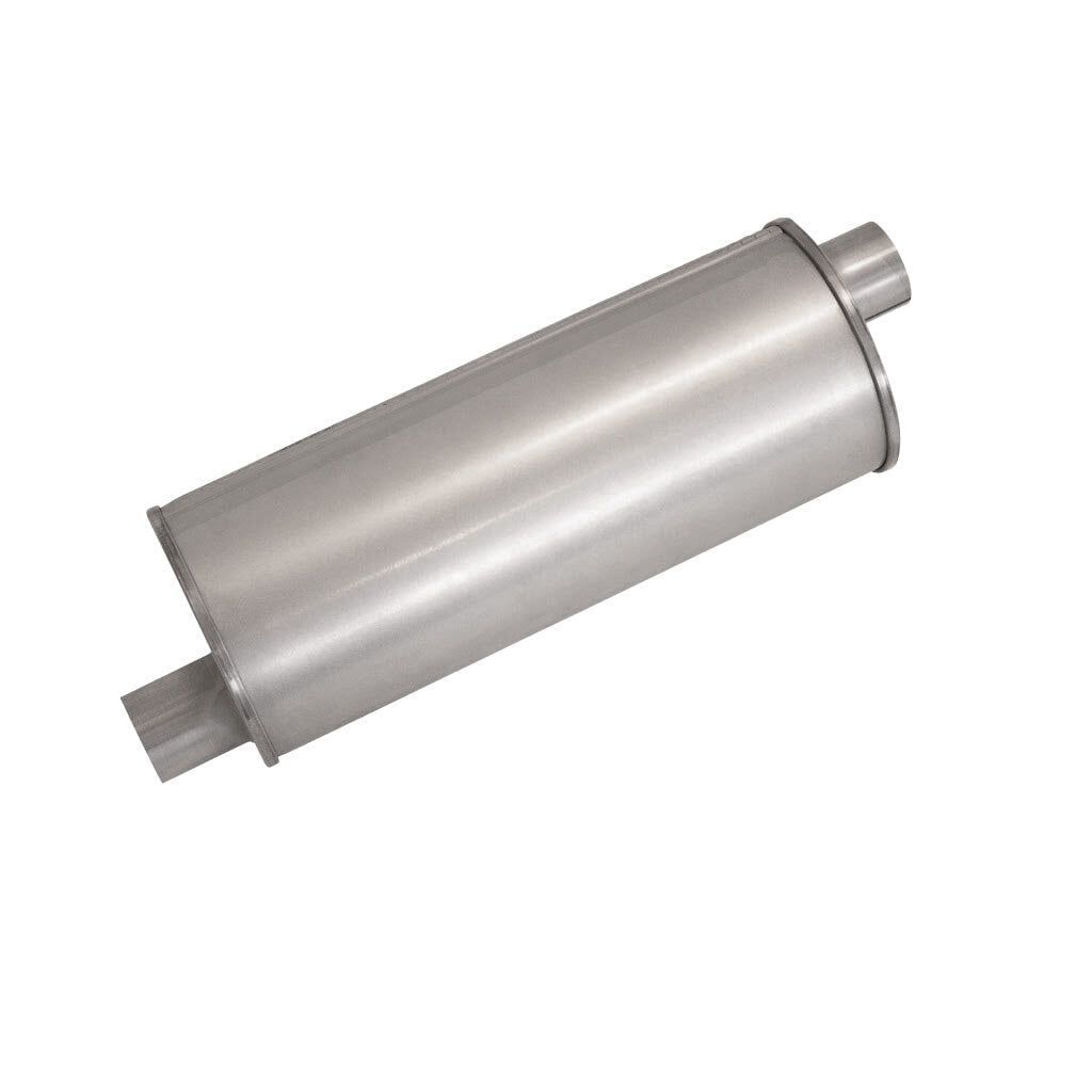 MSA Universal Muffler - 2" Inch 6" Round X 16" Long TripleFlow RH Offset/Offset
