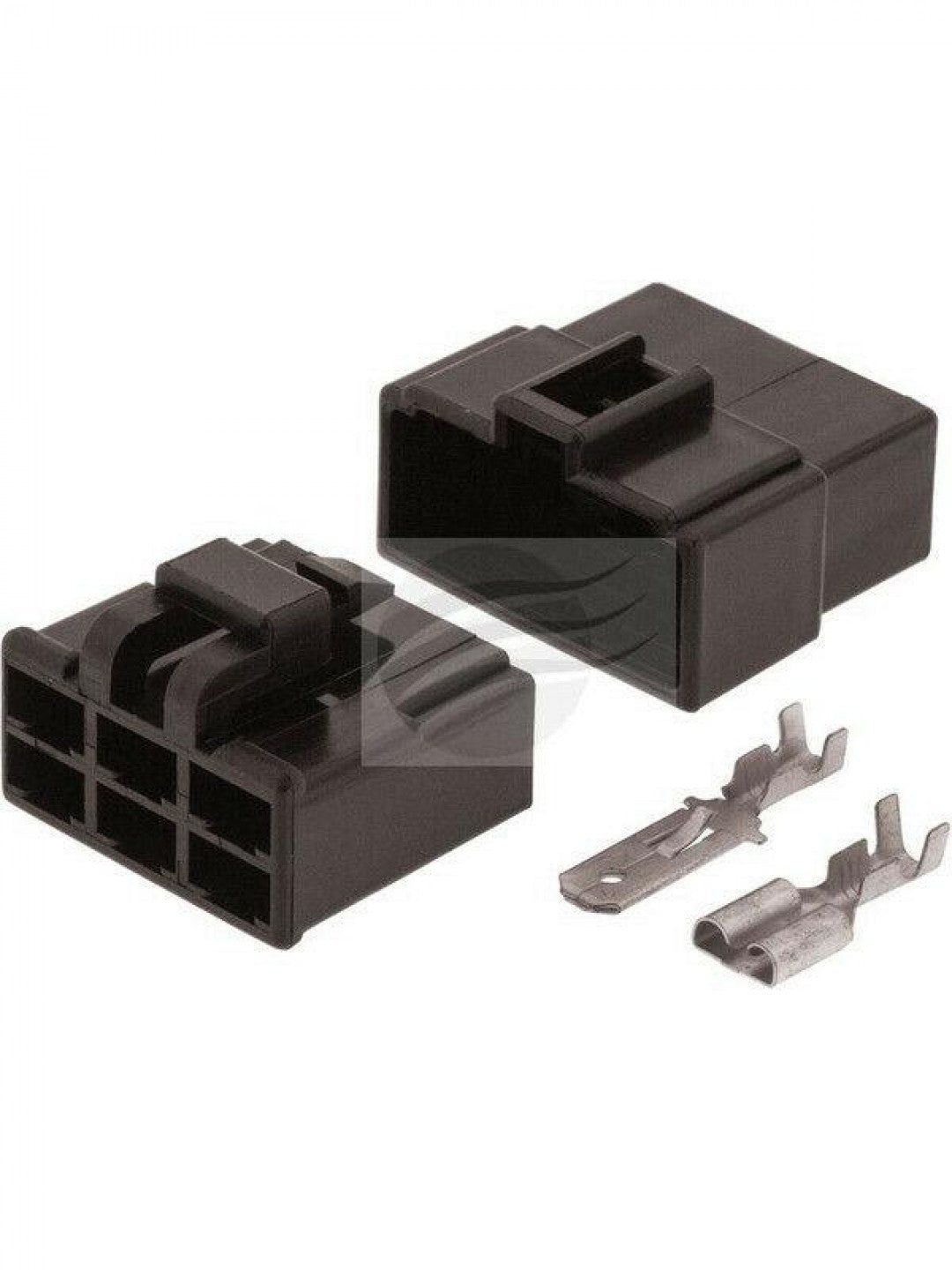 Jaylec - Pack Of 1 Qc Connector Housing Kit 6 Pole Black Male Female