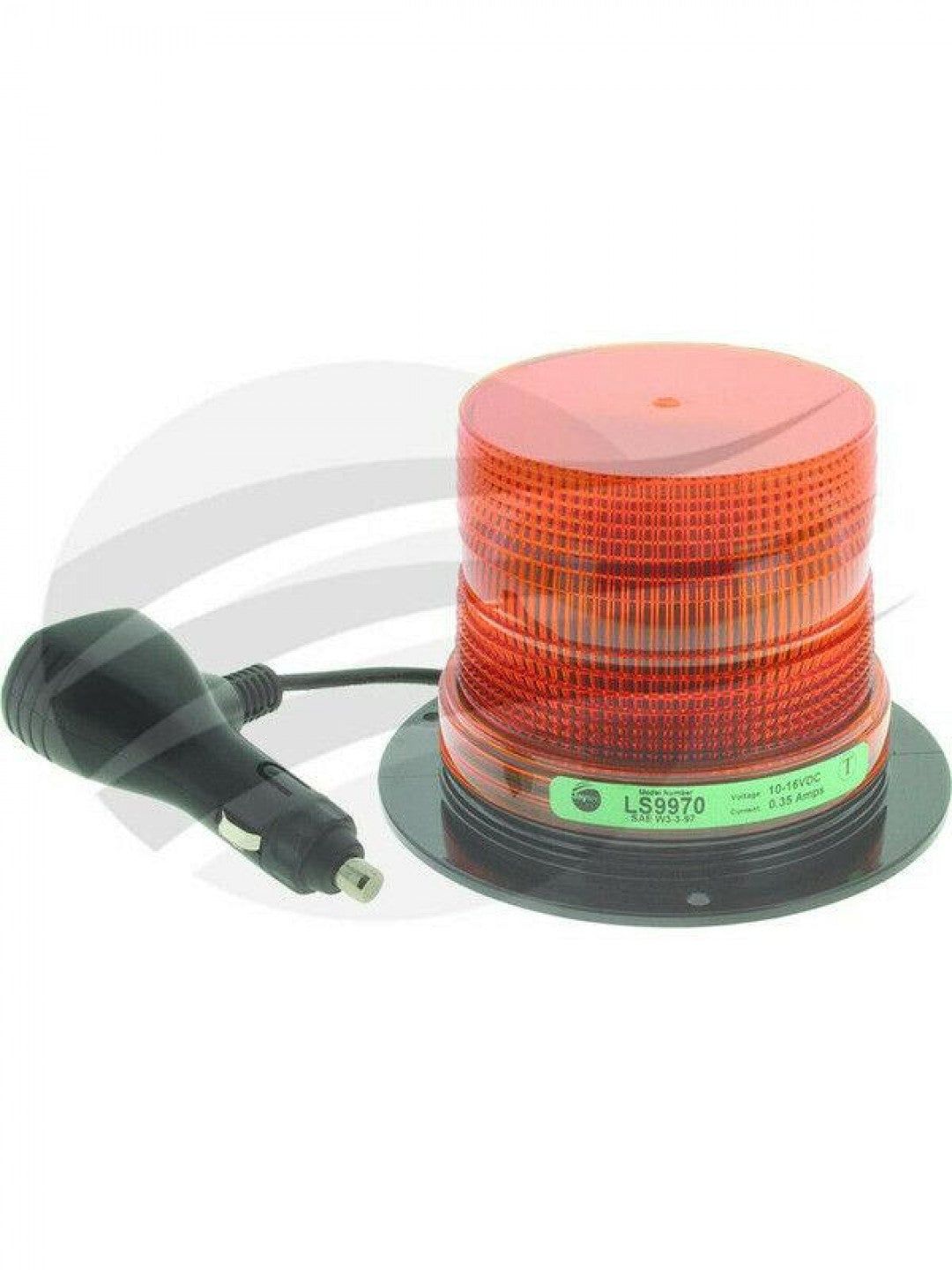 Jaylec - LED Amber Strobe Beacon 12 Volts Plastic Magnetic Mount 28X Sel Flash