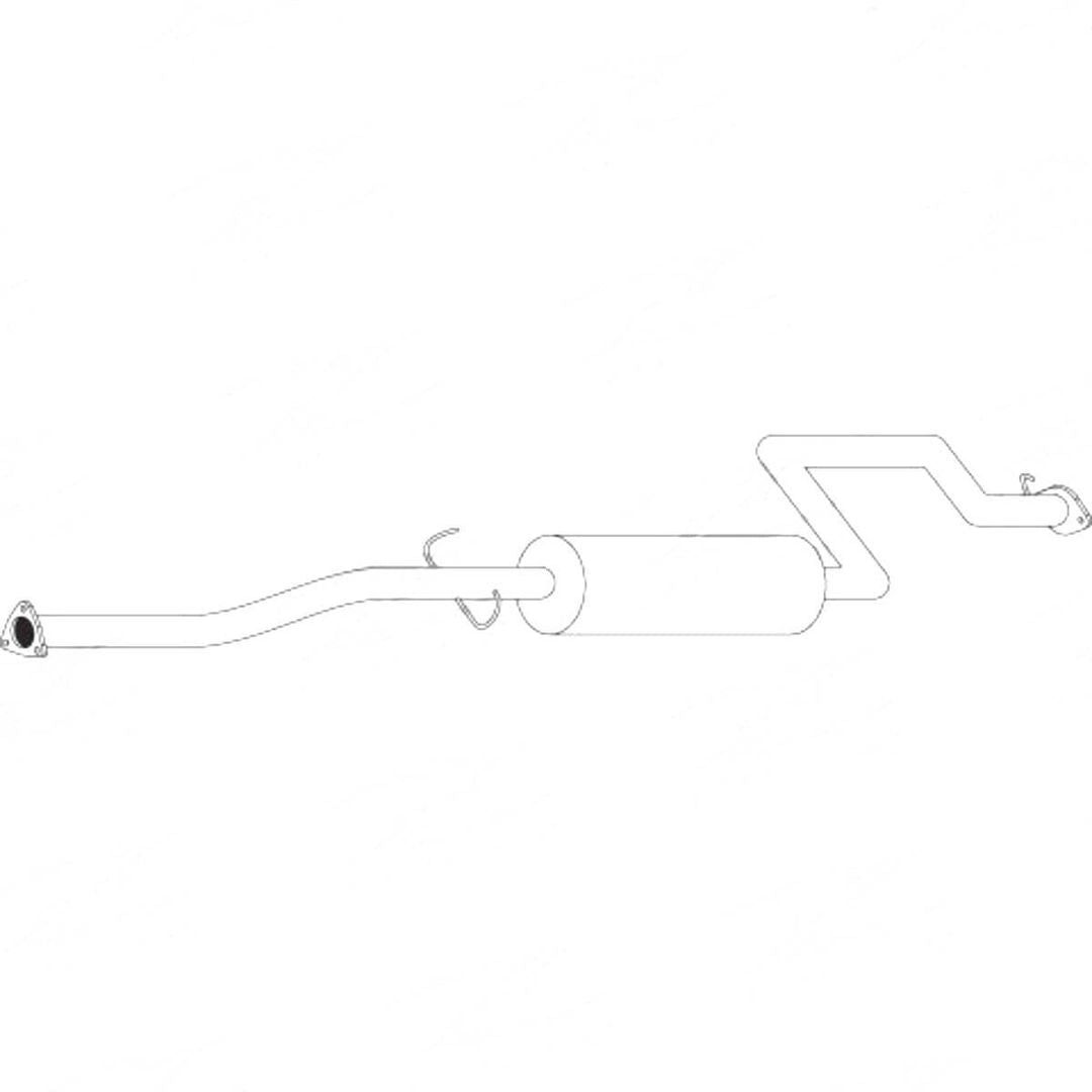 Standard Replacement - Honda Civic ED (1987 - 1993) Sedan & Hatchback (1.5L) Centre Muffler