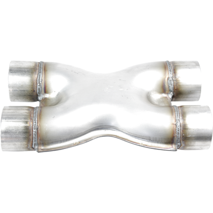 X-Pipe, Twin, 63mm (2-1/2"), 409 Stainless Steel