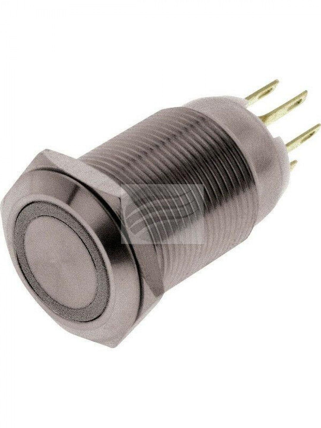 Jaylec - Push Button Switch Clear LED Illum 12/24 Volts 5 Amps N/O / N/C