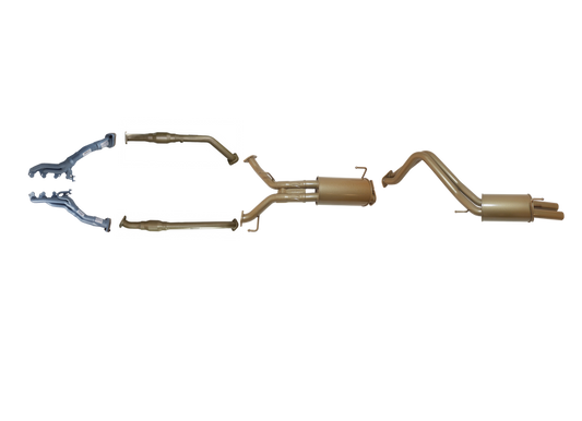 King Brown - Toyota Landcruiser 200 Series V8 4.7L Petrol 2008 to Sep 2015 - Twin 2 1/2" with Cats and Headers Kit