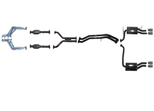 Pacemaker - Ford Falcon GT FG and FG-X XR8 5.0L Supercharged Coyote Tuned Headers And Full System - No Centre Muffler - Duel Outlet