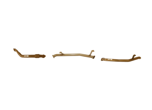 King Brown - Toyota Landcruiser 70/76 Series V8 4.5L Single Turbo Wagon March 2007 to August 2016 (without DPF/Air Purifier) - Single 3" Centre Pipe Only Option Kit.