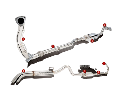 XForce - NISSAN NAVARA D40 STX AUTO (2011-2015), 3″ Stainless Steel Turbo Back System NO Cat
