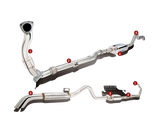 XForce - NISSAN NAVARA D40 STX AUTO (2011-2015), 3″ Stainless Steel Turbo Back System NO Cat