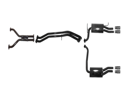 Pacemaker - Ford Falcon GT FG 5.4L Boss Cat Back System - No Centre Muffler - with Duel Rear Muffler and Quad Tip Outlet