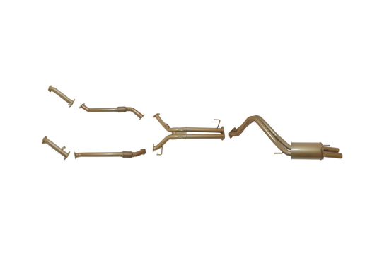 King Brown - Toyota Landcruiser 200 Series V8 4.5L Diesel Twin Turbo 2008 to Sep 2015 (without DPF/Air Purifier) - Twin 2 1/2" with Centre Pipe Only Option Kit