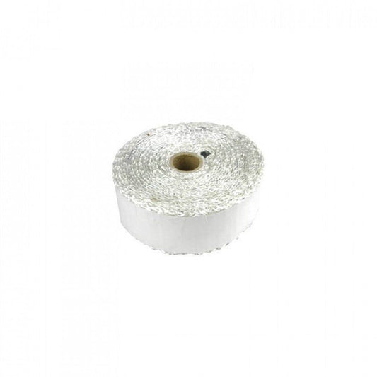 Heat Tape - Glass White Foil 40mm X 2mm X 5 Metres With Foil On One Side