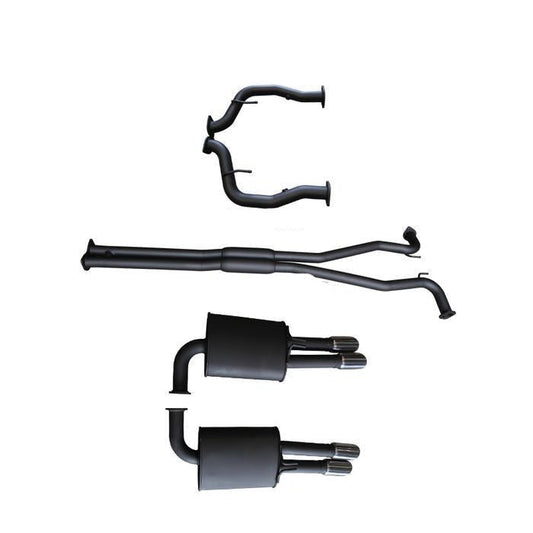 Manta | Twin 2.5″ Cat Back Exhaust System with Hotdog/Muffler | Holden Statesman Caprice WM WN V8 6.0L LWB Sedan 2006–2017