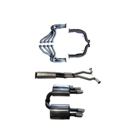 Manta Twin 3″ Stainless Full Exhaust System with 1⅞″ Extractors & Centre & Rear Mufflers | Holden Commodore VE 2006–2013