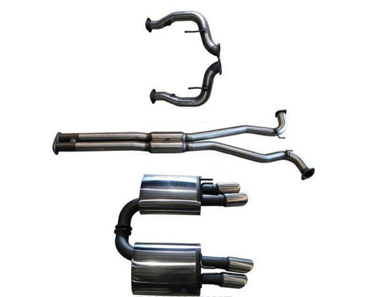 Manta Twin 3″ Stainless Cat Back Exhaust with Hotdog/Muffler | Holden Commodore VE VF 6.0L V8 Sport 2006–2017
