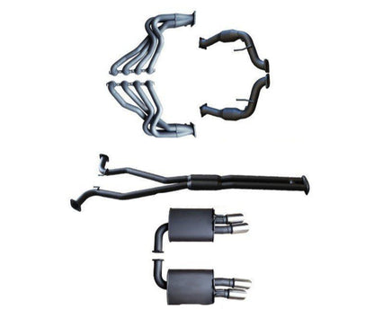 Manta Twin 2.5″ Aluminised Full Exhaust System with 1¾″ Extractors & Hotdog/Muffler | Holden Commodore VE 2006–2013