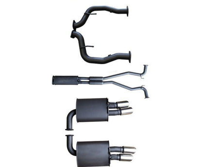 Manta Twin 2.5″ Aluminised Cat Back Exhaust with Centre & Rear Mufflers | Holden Commodore VE VF 6.0L V8 Sport 2006–2017
