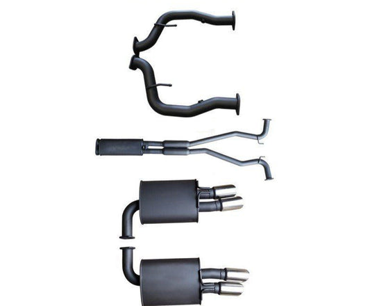 Manta Twin 2.5″ Aluminised Cat Back Exhaust with Centre & Rear Mufflers | Holden Commodore VE VF 6.0L V8 Sport 2006–2017