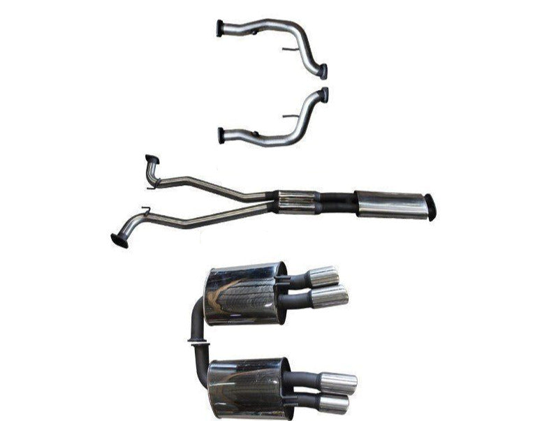 Manta Twin 2.5″ Stainless Cat Back Exhaust with Centre & Rear Mufflers | Holden Commodore VE VF 6.0L V8 Sport 2006–2017