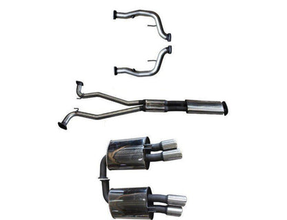 Manta Twin 2.5″ Stainless Cat Back Exhaust with Centre & Rear Mufflers | Holden Commodore VE VF 6.0L V8 Sport 2006–2017