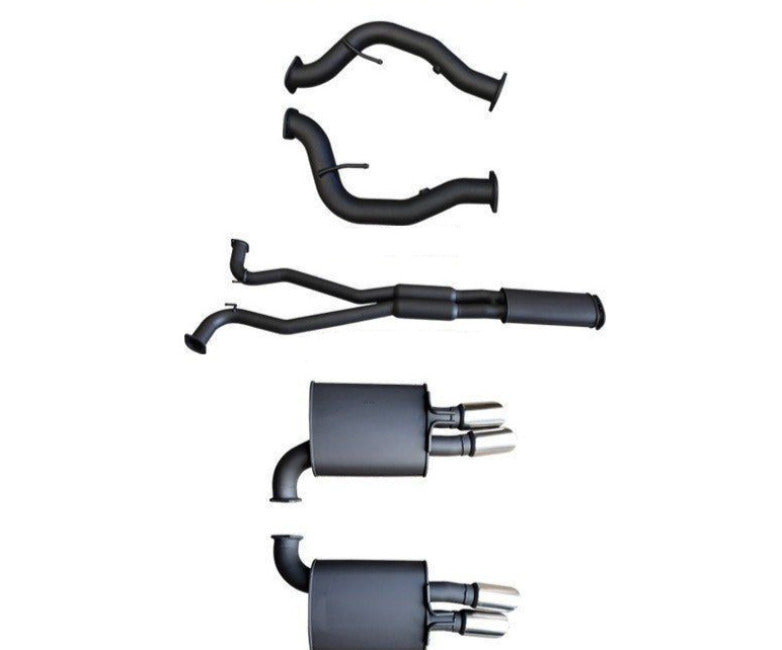 Manta Twin 3″ Aluminised Cat Back Exhaust with Centre & Rear Mufflers | Holden Commodore VE VF 6.0L V8 Sport 2006–2017