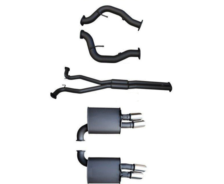 Manta Twin 3″ Aluminised Cat Back Exhaust with Hotdog/Muffler | Holden Commodore VE VF 6.0L V8 Sport 2006–2017