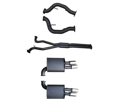 Manta Twin 3″ Aluminised Cat Back Exhaust with Hotdog/Muffler | Holden Commodore VE VF 6.0L V8 Sport 2006–2017