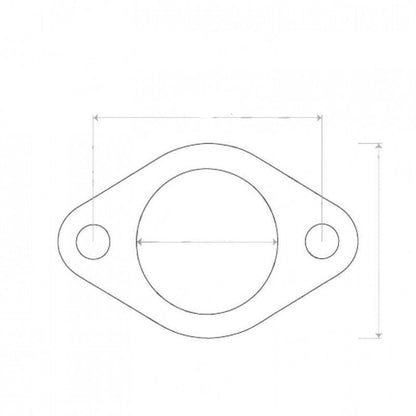 2 Bolt Flange Gasket, ID 48mm