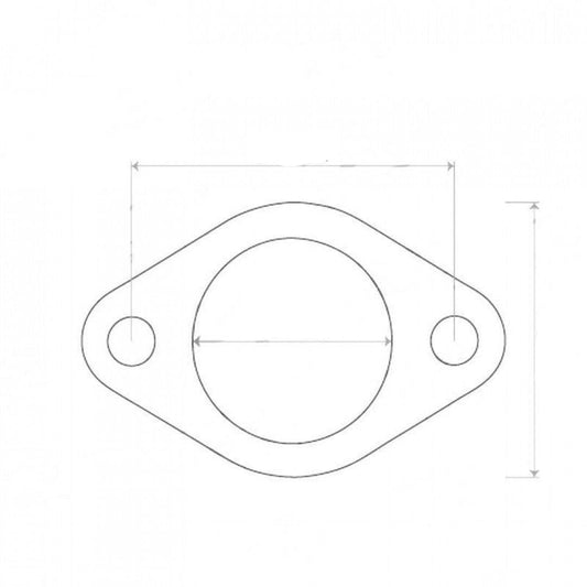2 Bolt Flange Gasket - ID 48mm