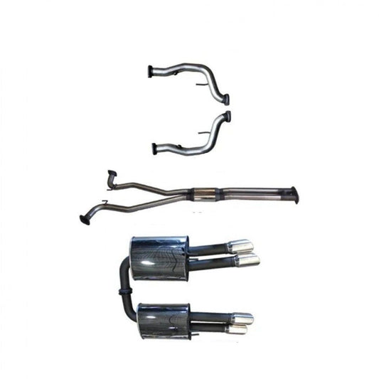 Manta | Twin 2.5″ Cat Back Exhaust System with Hotdog/Muffler | Holden Statesman Caprice WM WN V8 6.0L Sedan 2006–2017