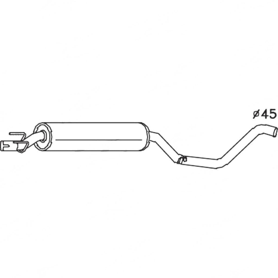 Standard Replacement - Holden Combo SB (1996 - 2002) Van (1.4L) Centre Muffler