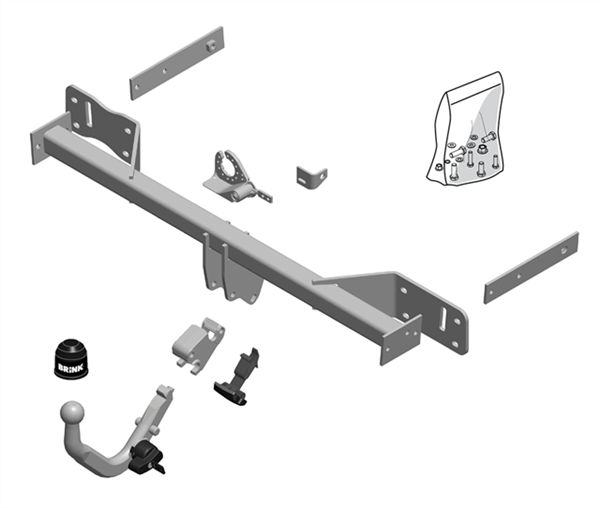 BRINK - Mercedes-Benz B-Class (2011 - 2018), Mercedes-Benz A-Class (2012 - 2015) European Towbar