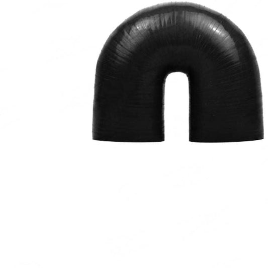 Silicone Hose, Inside Diameter 2-1/4" (57mm), Black, 180 Bend