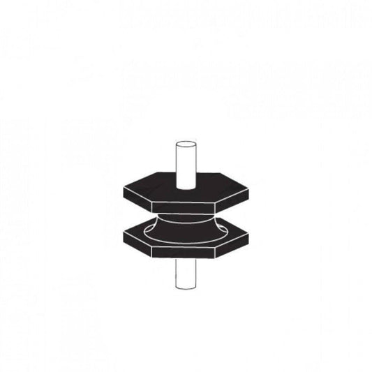Cotton Reel Mounts - Inside Diameter 42mm, HEX, M8