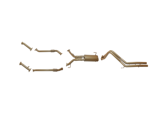 King Brown - Toyota Landcruiser 200 Series V8 4.5L Diesel Twin Turbo 2008 to Sep 2015 (without DPF/Air Purifier) - Twin 2 1/2" with Rear Pipe Only Option Kit.