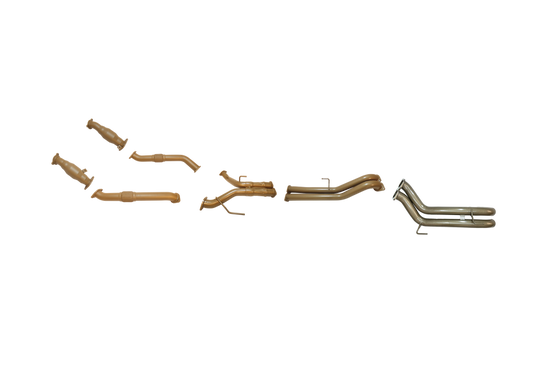 King Brown - Toyota Landcruiser 200 Series V8 4.5L Diesel Twin Turbo 2008 to Sep 2015 (without DPF/Air Purifier) - Twin 3" with CATS Kit