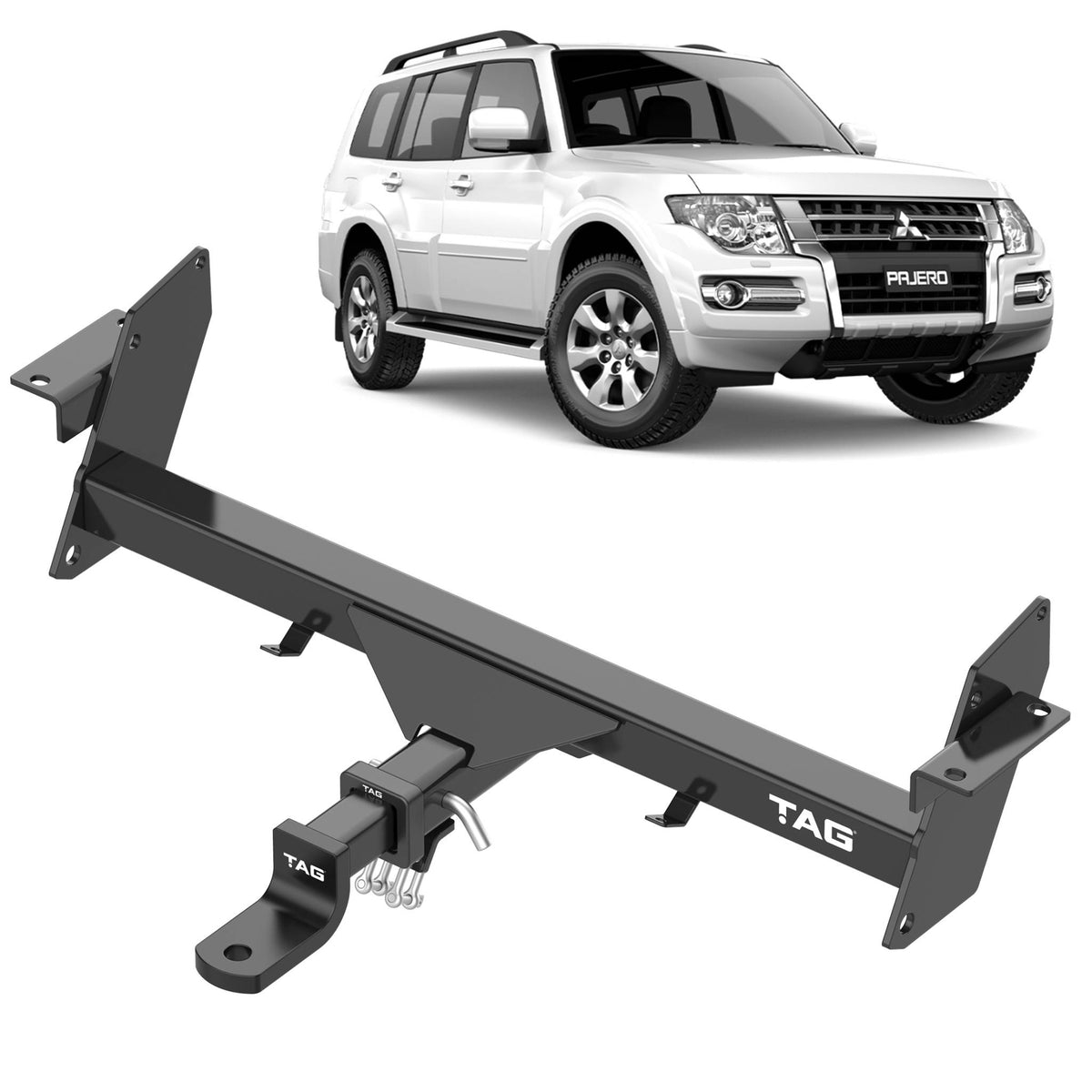 TAG Heavy Duty Towbar for Mitsubishi Pajero 2000-2023 | 3000kg towing - T4C284