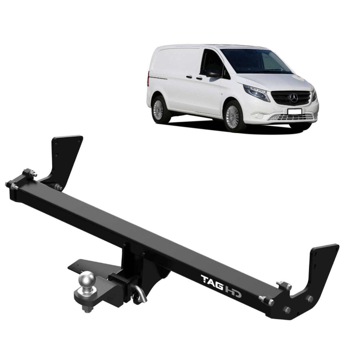 TAG Heavy Duty Towbar & Direct Fit Wiring for Mercedes Benz Vito 447 Series 116 2015-on | 2500kg towing - T7PA18-K101