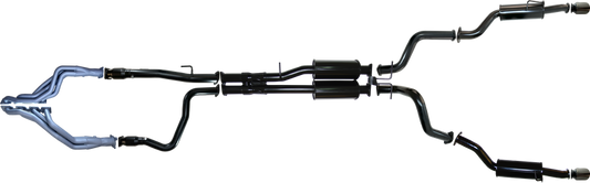 Pacemaker - Dodge DS 2018-2021 Ram 1500 3" Ceramic Coated Headers and Cats and Full Exhaust System with Rear Muffler Kit