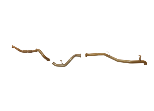 King Brown - Toyota Landcruiser 70/78 Series V8 4.5L Single Turbo Troopy March 2007 to August 2016 (without DPF/Air Purifier) - Single 3" with CAT and Rear Pipe Only Option Kit