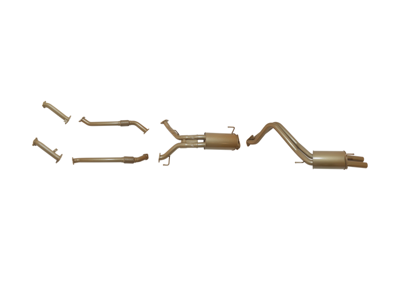 King Brown - Toyota Landcruiser 200 Series V8 4.5L Diesel Twin Turbo 2008 to Sep 2015 (without DPF/Air Purifier) - Twin 2 1/2" Kit.