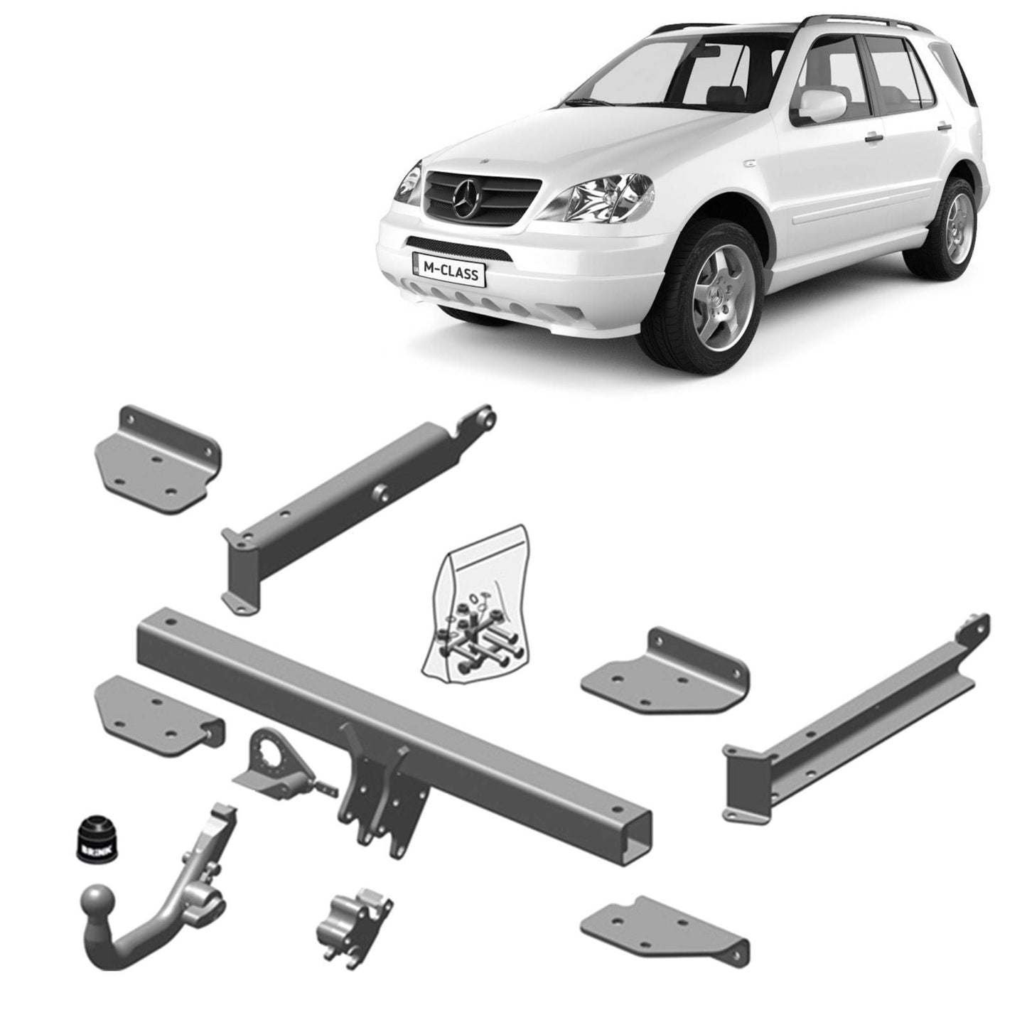 BRINK - Mercedes-Benz M-Class (2005 - 2011) European Style Towbar and Universal Wiring Harness