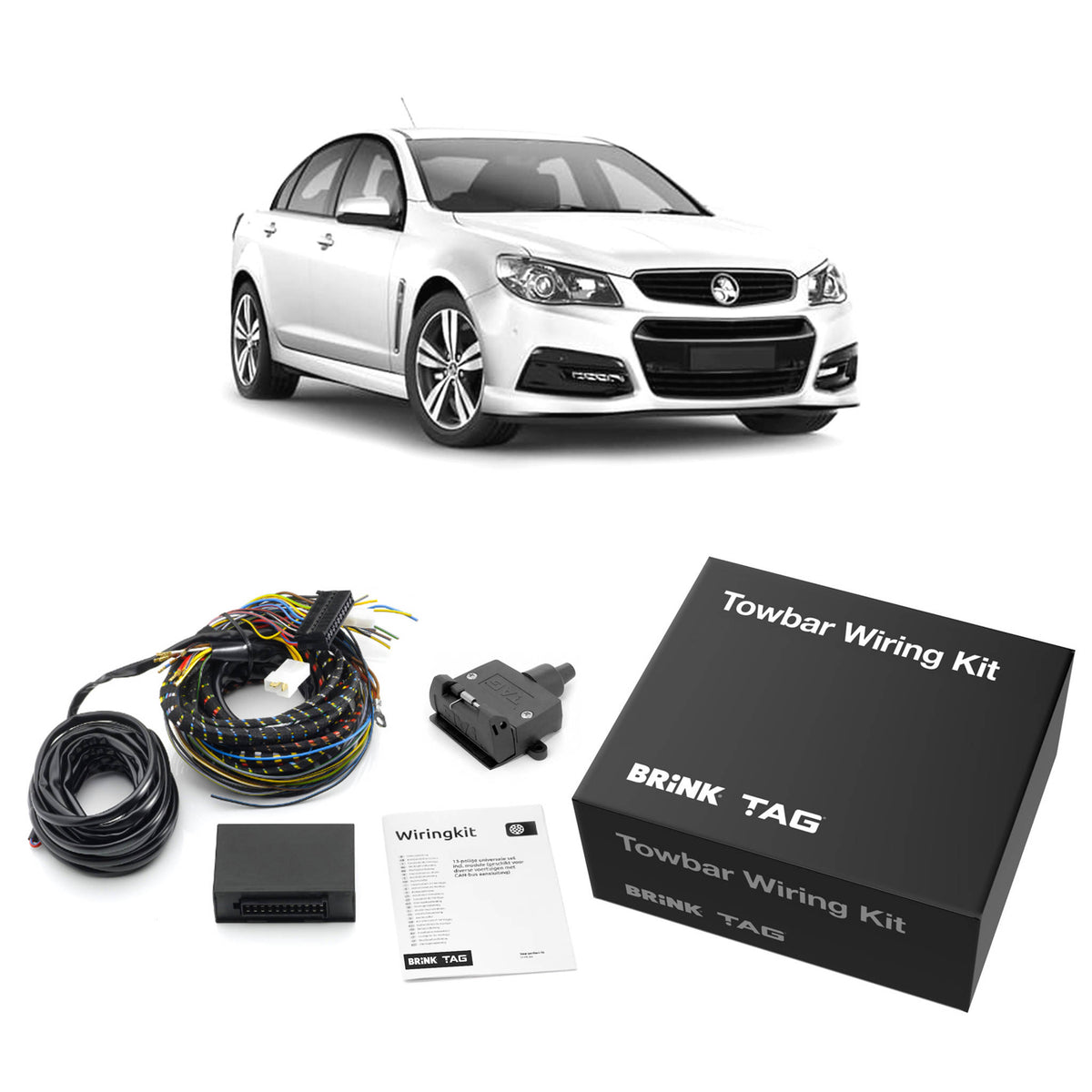 TAG Standard Duty Towbar and Direct Fit Wiring Harness for Holden Commodore VF Sedan 2013-on | 1600kg towing - T2H619-K101