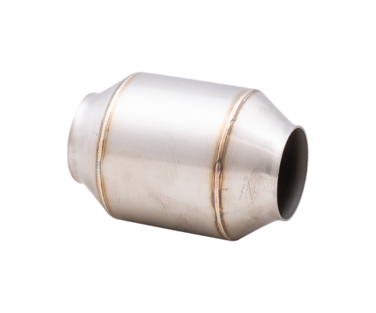 XFORCE - 3" Inch Round Short Body Metallic Hi-Flow Racing Catalytic Converter (100 Cell)