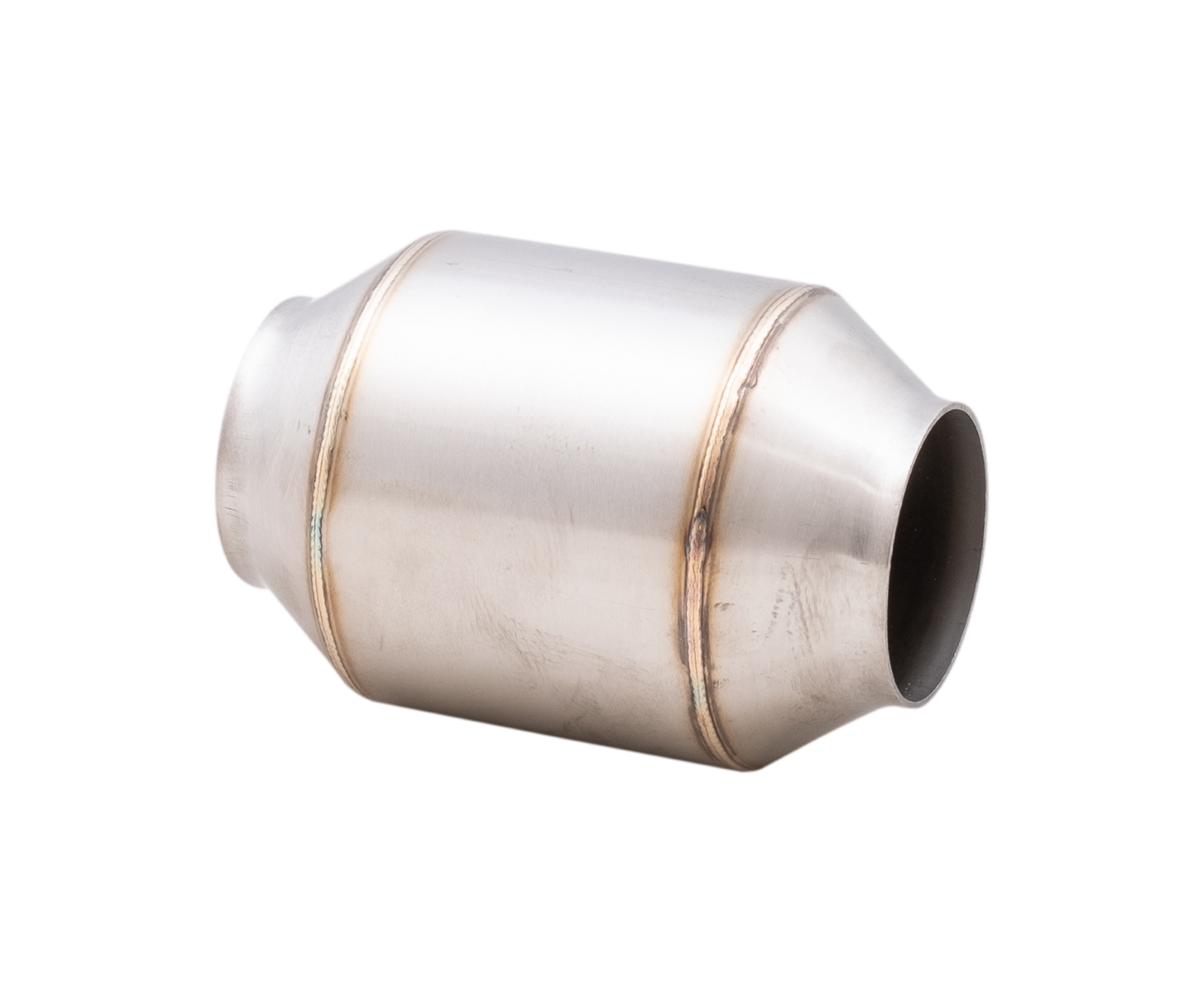 XFORCE - 2.5" Inch Round Short Body Metallic Hi-Flow Racing Catalytic Converter (100 Cell)