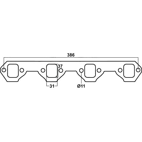 Redback Header Gasket for Ford Falcon 1966-2002, Ford Fairmont 1966-2002, Ford Fairlane 1966-2002 - DSF003