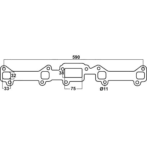 Redback Header Gasket for Ford Falcon 1960-1979, Ford Fairlane 1960-1979, Ford Cortina 1960-1979 - DSF010A