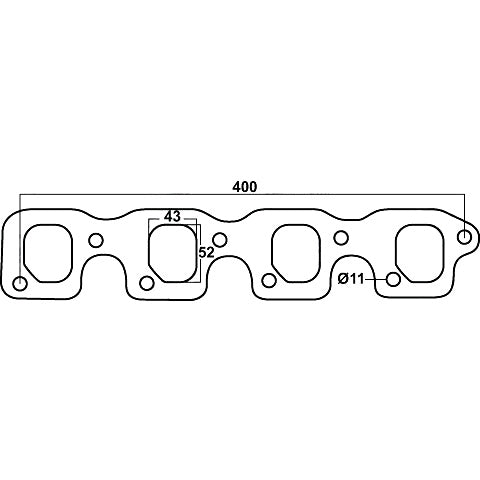 Redback Header Gasket for Ford Falcon 1966-1988, Ford Fairlane 1966-1988 - DSF018