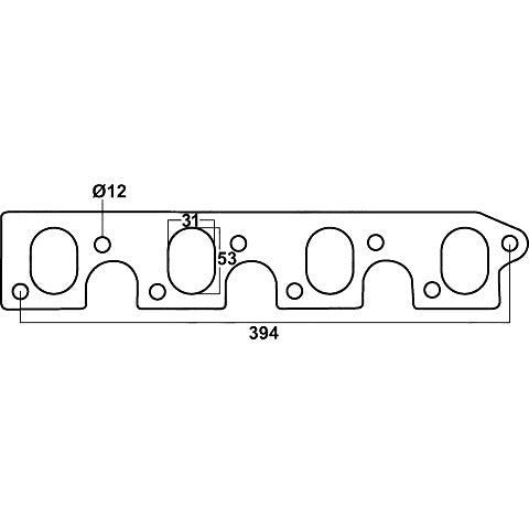 Redback Header Gasket for Ford Falcon 1966-1988, Ford Fairlane 1966-1988 - DSF027